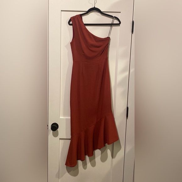 Hutch formal dress, one shoulder, red/burgundy XS, NWOT - Picture 1 of 4